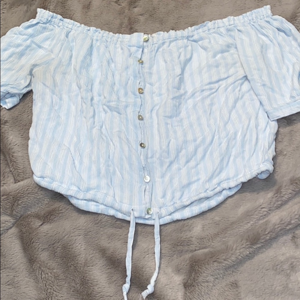 Ardene Blue Off The Shoulder Top